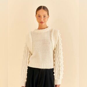 FARM RIO NWT $250 Women’s Braided Sweater